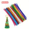 100 Shiny Plush Soft Iron Wires, Suitable for Art and Handmade Crafts, Mixed Color Decorations DIY Materials for Christmas Gifts