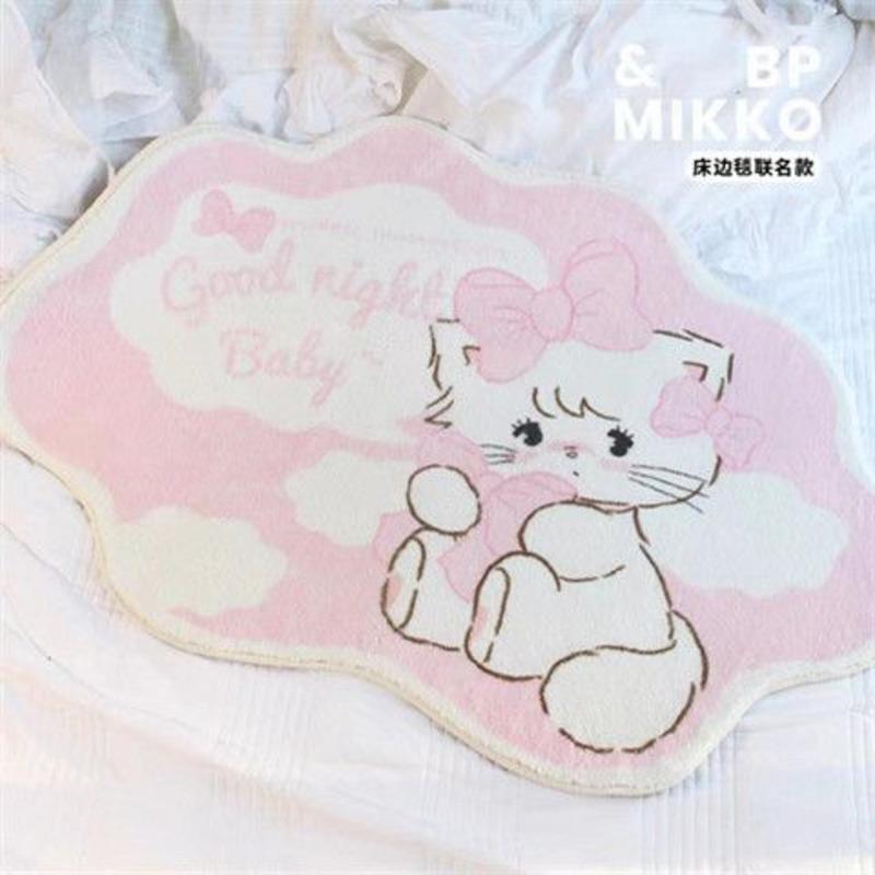 

Cartoon 3D Mikko Rug Souffle Mousse Cammy Latte Irregular Lounge Rug Kawaii Girls Bedroom Bedside Carpet Home Decor 40x60cm