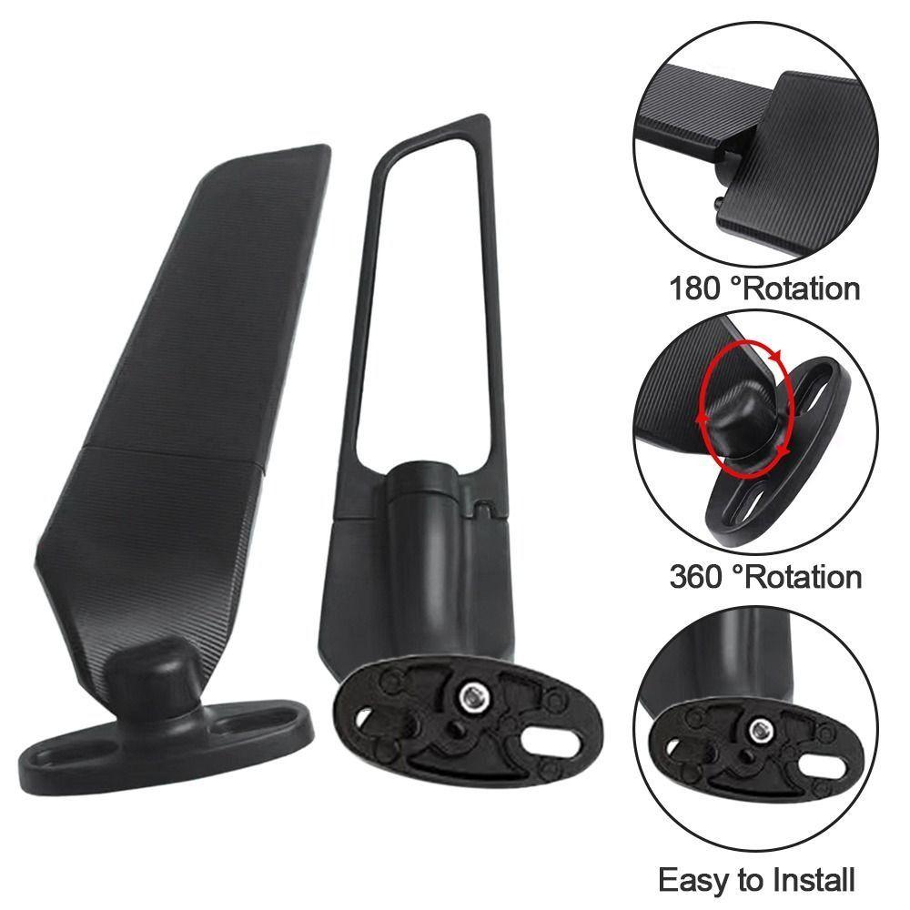 Adjustable Design Modified Wind Wing Mirrors Rotating Function Motorcycle Mirrors  For Honda