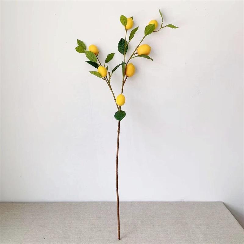 Artificial Lemon Branch Decorations High Simulation Vivid Lemon Farmhouse Style Home Decor for