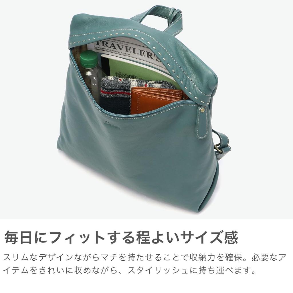 Dakota Damen Rucksack aus echtem Leder, Marineblau, DA-1034649-60