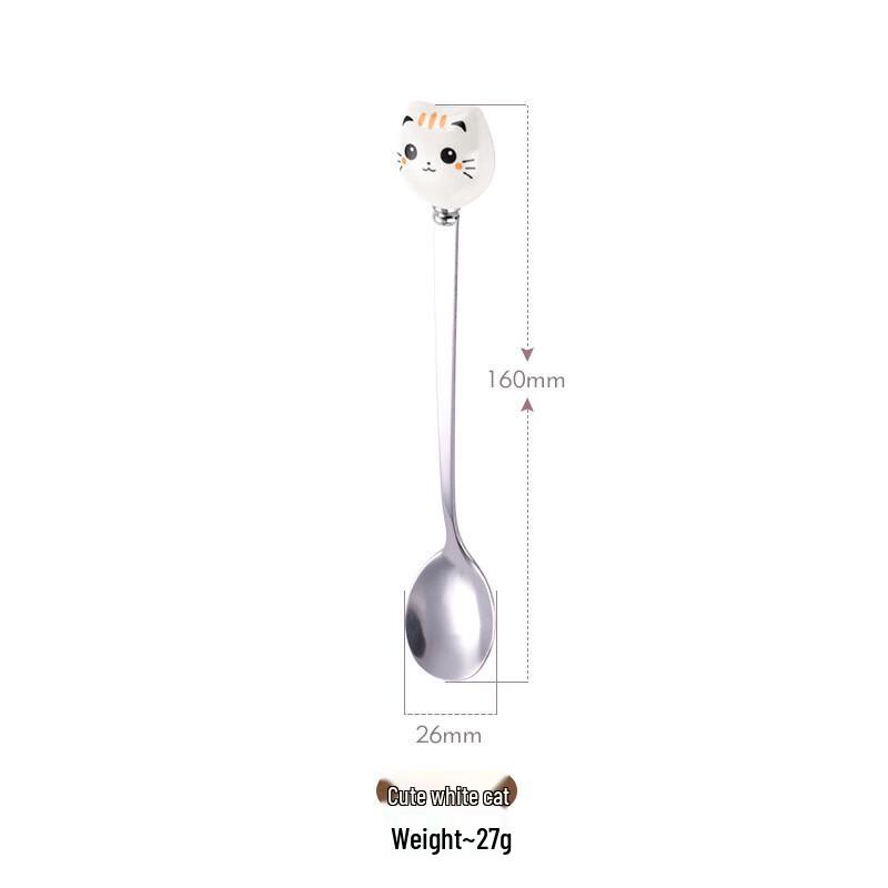 

ZISHI Cartoon Cat Stainless Steel Spoon Set