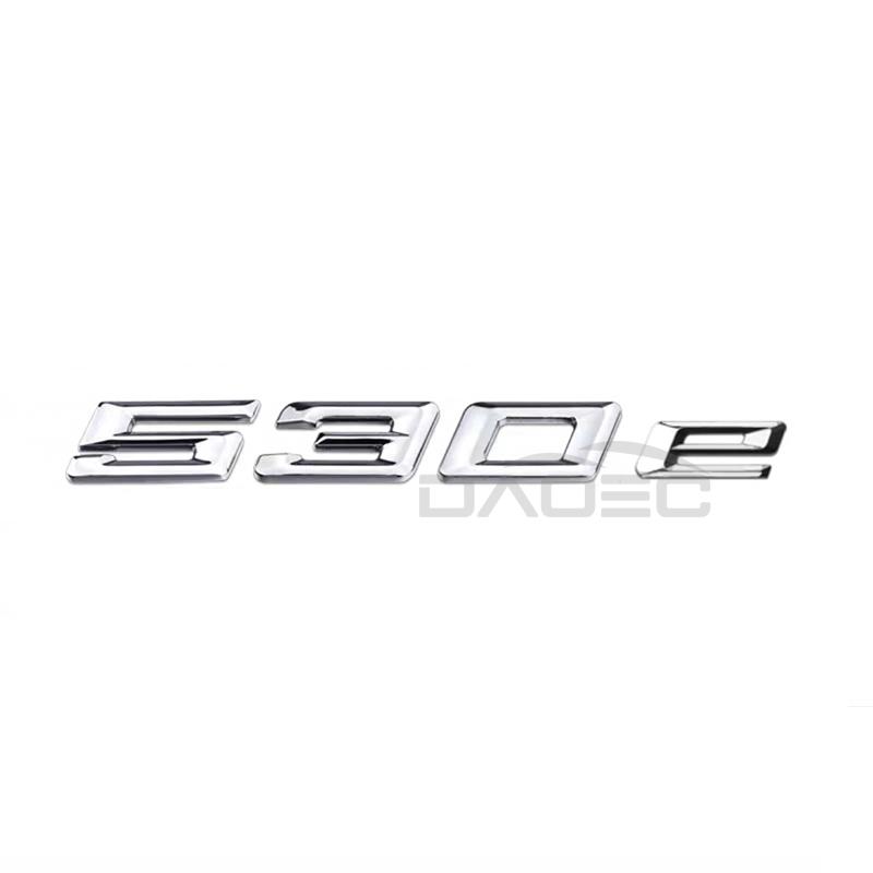 Car Trunk Chrome Letters Badge Emblem Decals Sticker For 5 Series 520e 525e 528e 530e 540e 545e 550e E39 E60 E61 F10 F11 G30