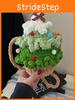 Christmas Tree Knitted Shoulder Bag With Phone Pocket For Holiday Style