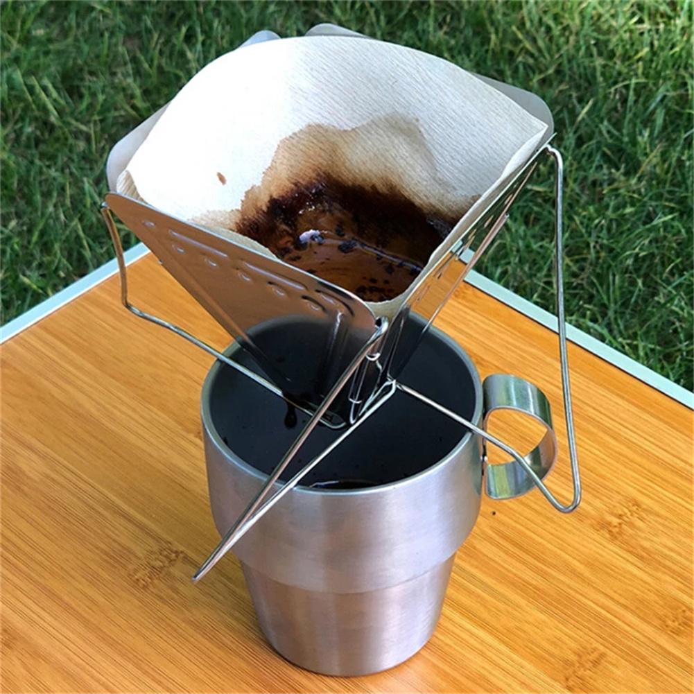 Coffee Funnel  Filter   For Outdoor Camping Folding Drip  Holder Coffee Stove Coffee Grounds Filter