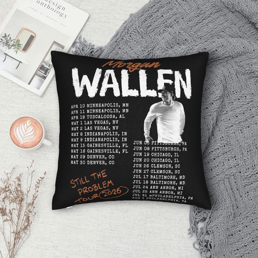 Stylish Car Morgan Wallen Still The Problem Tour 2026  Decorations Pillowcases Accessories  Pillow Cover Zipper Multi-Size