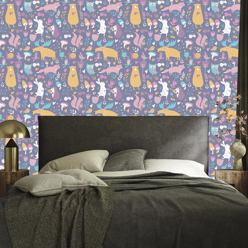 Beautiful forest animals wallpaper for living room and bedroom 50x1000