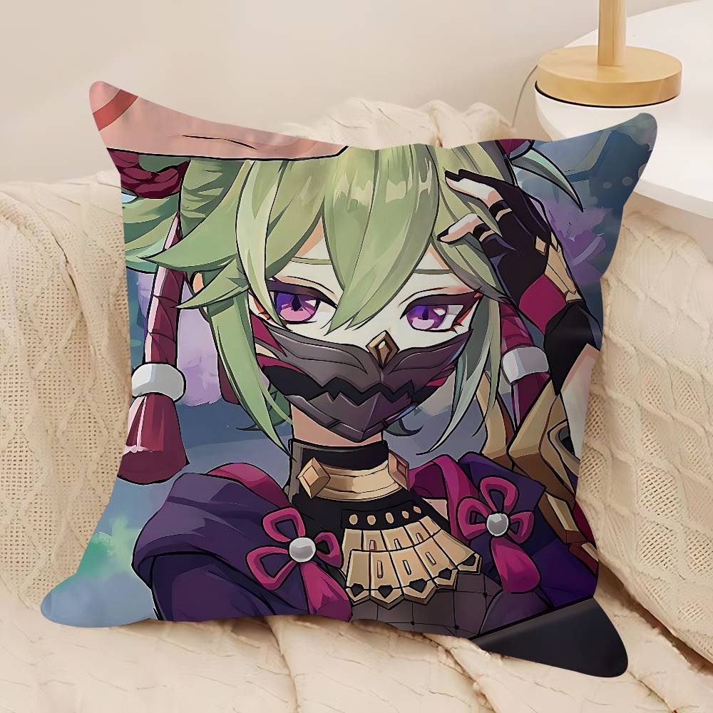 Collei Genshin Impact Cushion Cover 30x50 Polyester Sofa Cushions Decorative Throw Pillows Home Decoration Pillowcover