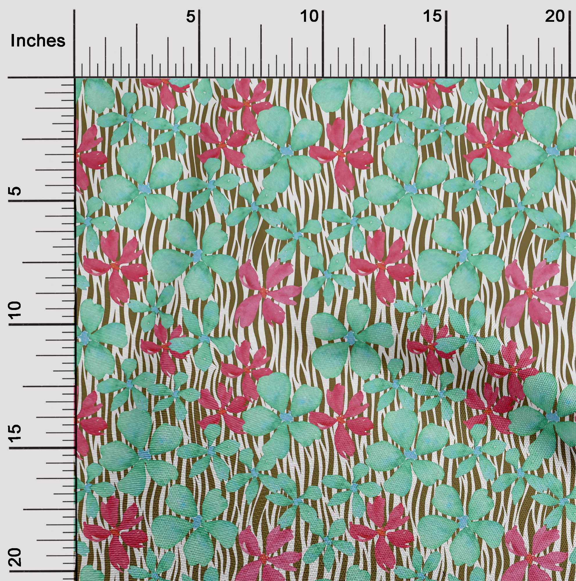 

OneOone Cotton Flex Orange Тканина з квітами Акварельна тканина для пошиття друкованої тканини для рукоділля у дворі 40 дюймів 42 Inch Wide - Viscose Chiffon кольору морської хвилі