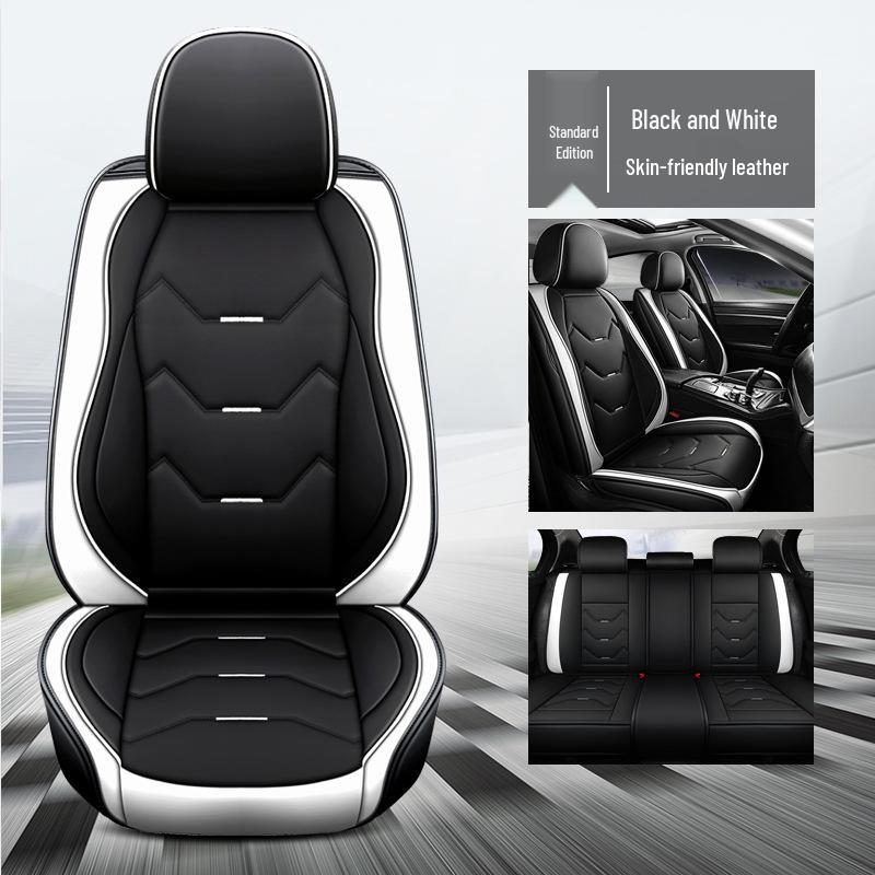 Universal Cute Full Wrap Car Seat Cushion - All-Season, Summer Surround, Goddess Leather Design