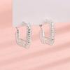 Square Circle Fringed Earrings Shine Ol Temperament Internet Celebrity Live Broadcast With Goods Female Versatile Commuter Simple Wind Earrings