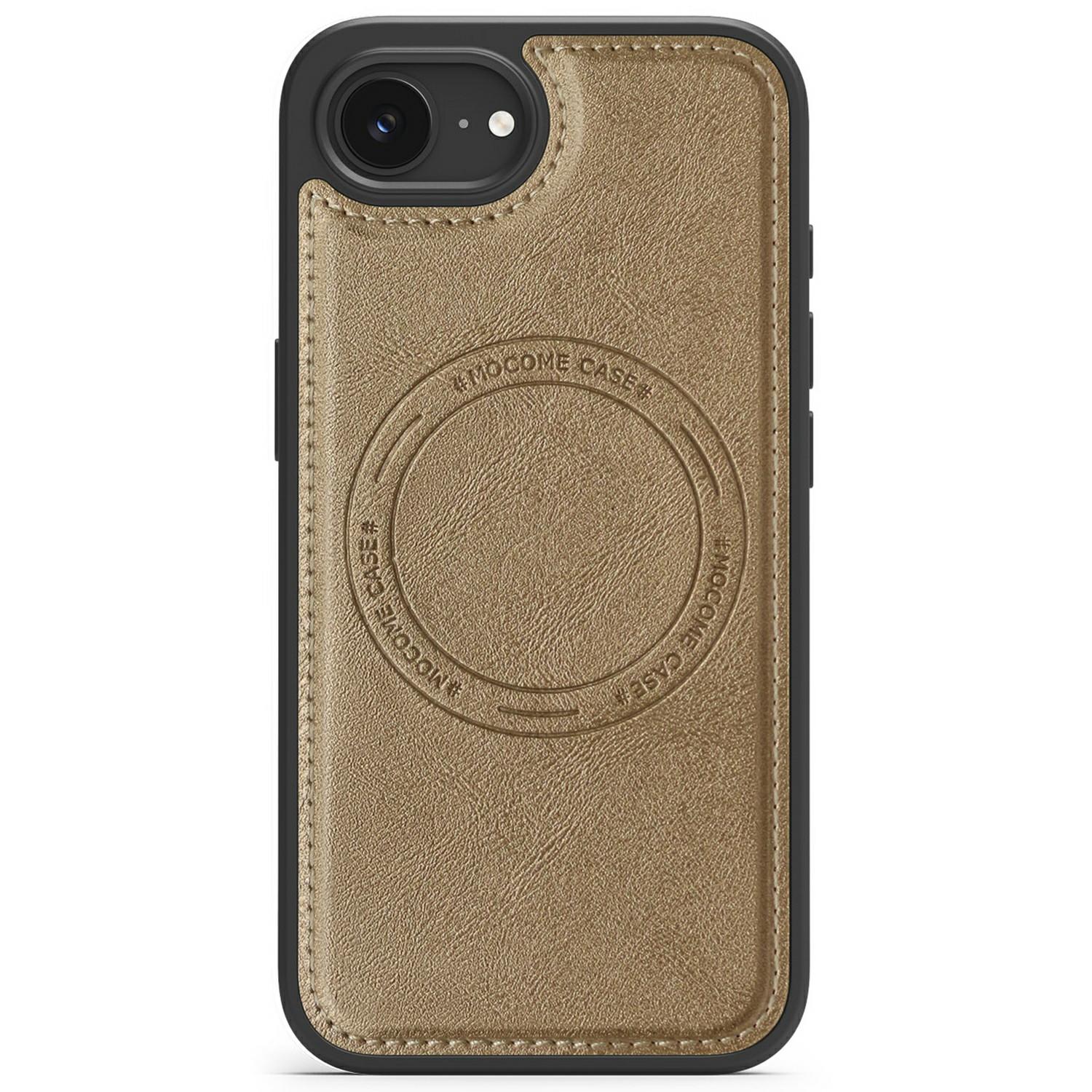 

For iPhone 16e Case Compatible with MagSafe Leather Back Phone Cover Dark Purple