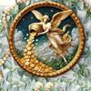 Vintage Wealth Angel Metal Tin Sign Retro Home Wall Decor Plaque