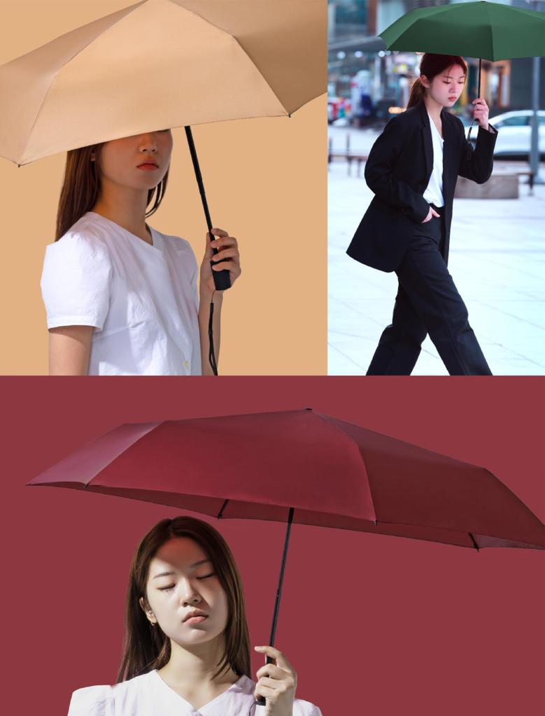 RAINWORX Leichter Automatischer Faltbarer Großer Öffnen/Schließen Regenschirm aus Kohlefaser, (Marine)