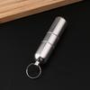 25×105MM Aluminiumlegierung Pillen-Schlüsselanhänger Halter Kleine Pillendose Pillenbehälter Wasserdichter Pillen-Organizer Tragbarer Pillenhalter Schlüsselanhänger