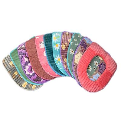 Juego de Almohadilla y Anillo Cojín Engrosados con Velcro para Tapa de Asiento de Inodoro