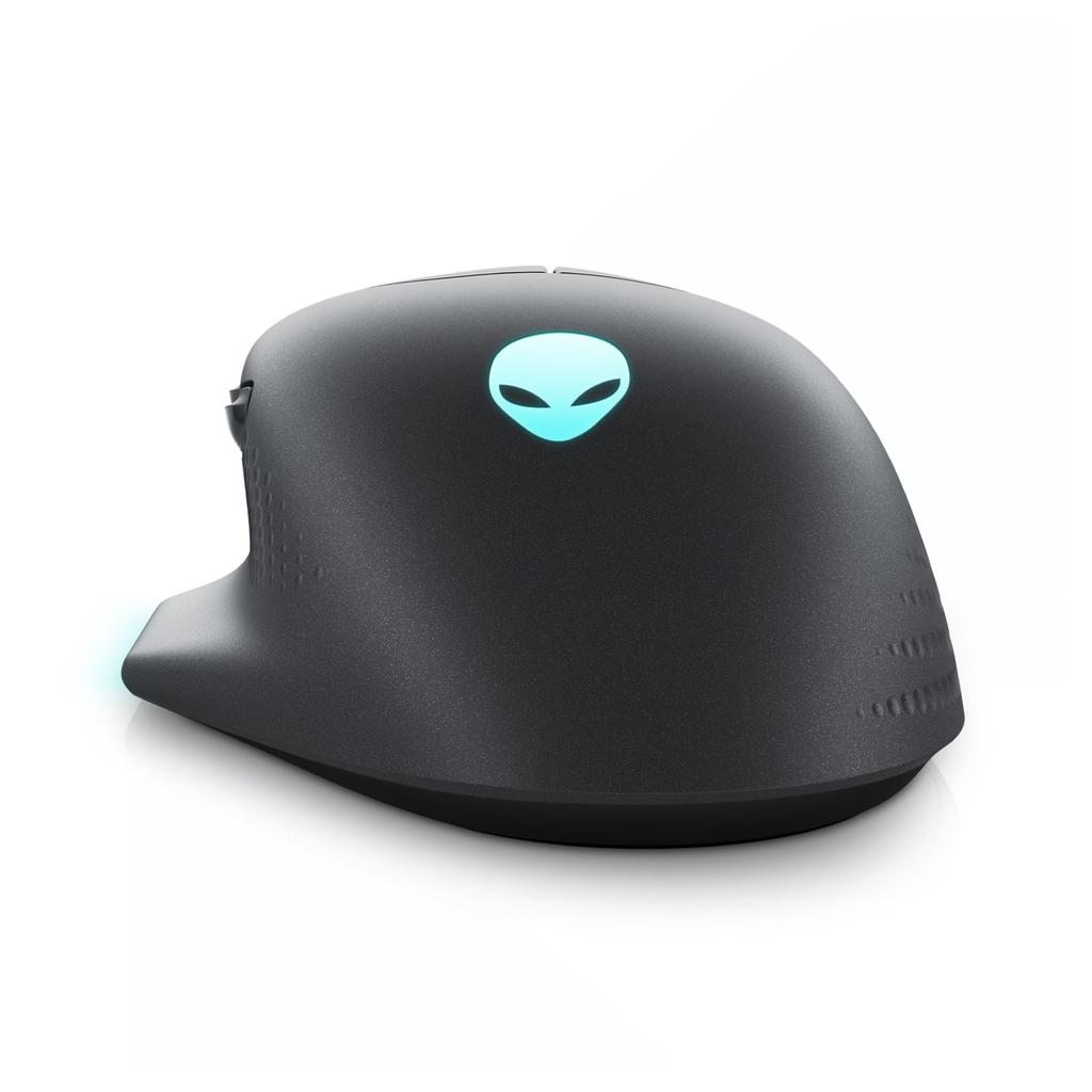 Alienware Wireless Gaming Mouse AW620M Dark Side of the Optical 1KHz Polling 26000 DPI 650 Lightweight Million RGB - Moon, 7-Button, Sensor, Rate, (5