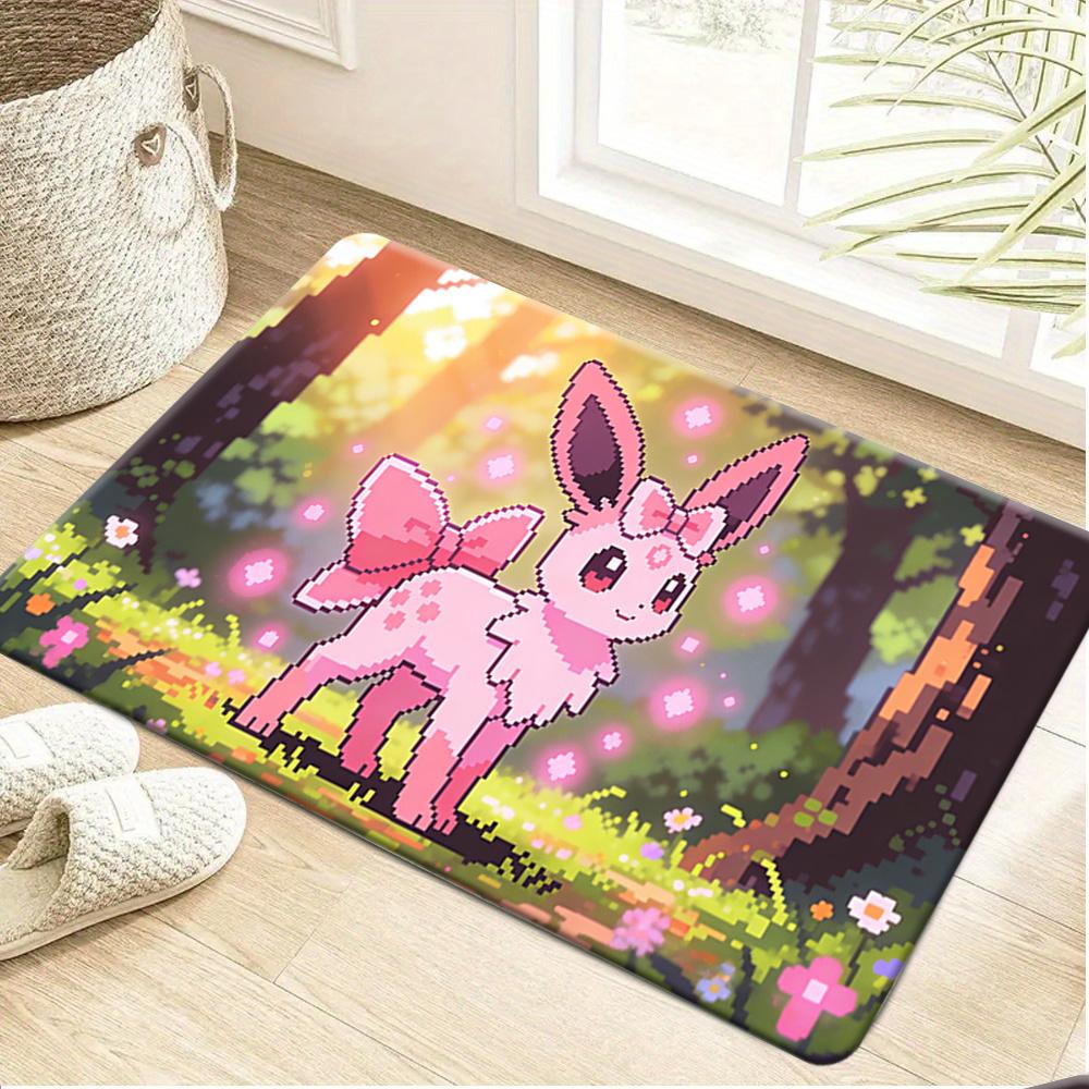 Flareon Surfing On The Great Wave of Kanagawa Print Doormat Anti-slip Absorbent Floor Mat for Home Entrance Bedroom Living Room