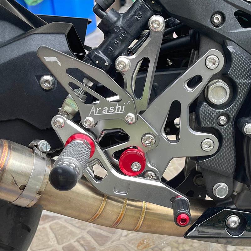ARASHI Motorcycle Front Foot Pedal Foot Rset Foot Pegs Rear Set Rearset For KAWASAKI NINJA400 Z400 EX400 2018-2023