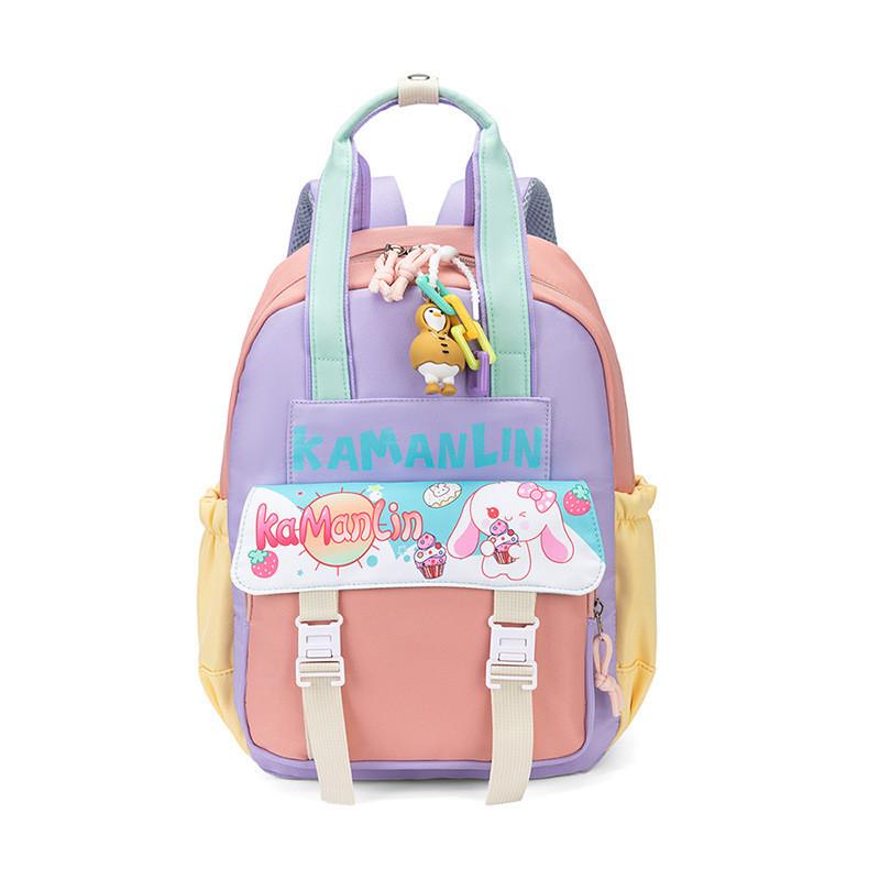 Cartoon Kids Backpack For Preschoolers With Capybara Rabbit Snowman Cartoon Print For School Use