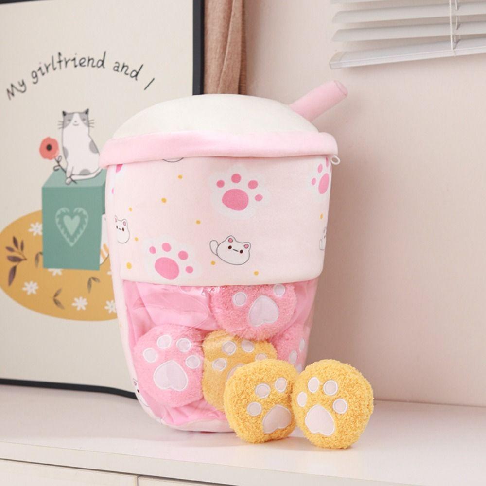 Soft Milk Tea Cup Plush Toy Red Date Milkshake Cat's Claw Milkshake Pillow  Children Gift