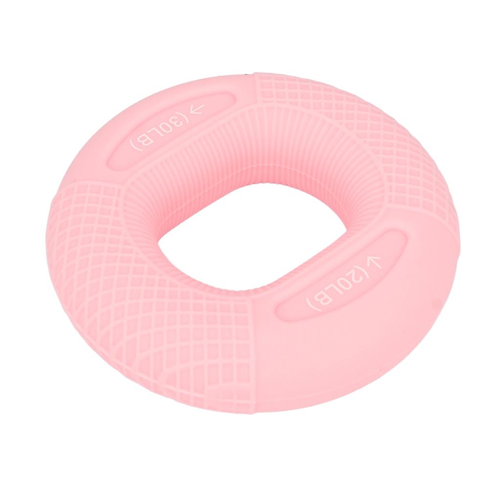 20?30lb Grip Circle Pink Stress Releasing Silicone Hand Grip Strengthener Ring for Finger