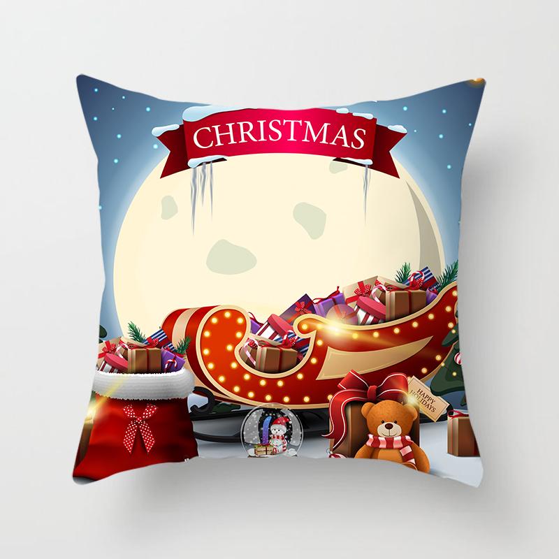 Christmas Home Pillow Covers Christmas Printed Bed Home Decor Cushion Covers Christmas Decor Pillow Covers