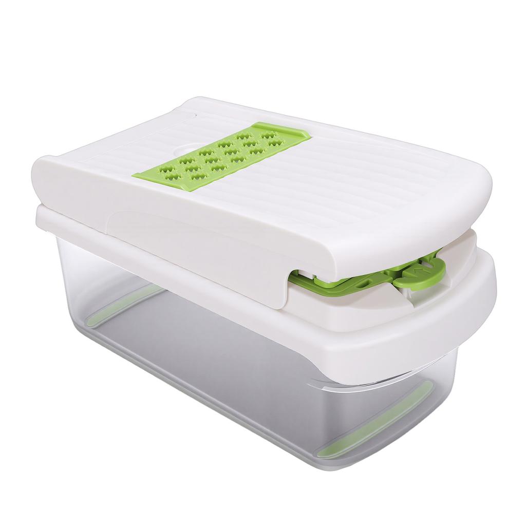 Multifunctional Food Chopper Stainless Steel Blades Integrated Vegetable Chopper and Spiralizer for Kitchen