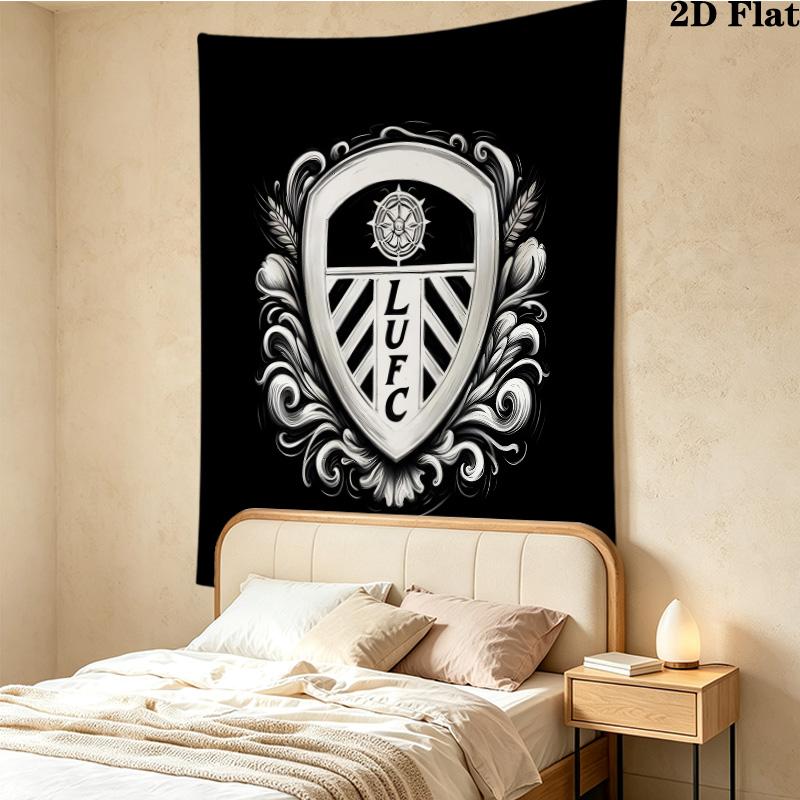 Leeds Football Club Wall Tapestry Aesthetic Wall Hanging Printed Fabric Blanket Decorative Tapestries For Bedroom Living Room Home Decor