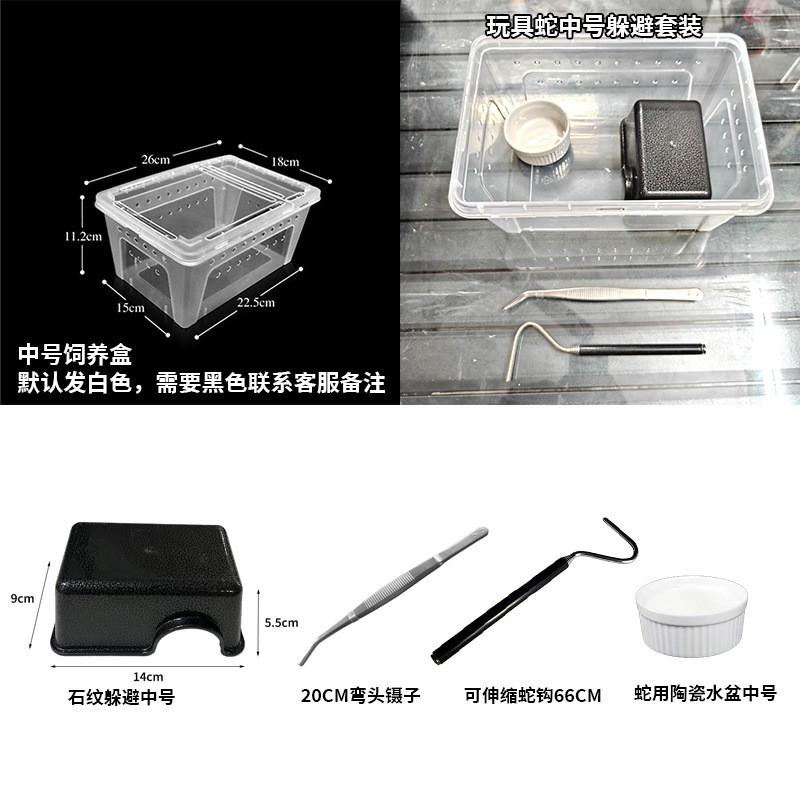 Reptile Habitat Setup Kit Geckos Lizards Frogs Spiders With Hide Shelter Heat Lamp Base ABS Material