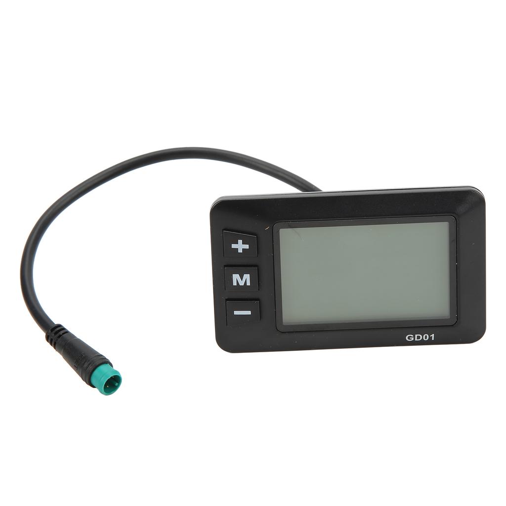 Displej na elektrické kolo 36V 48V LCD GD01 Displej 5kolíkový vodotěsný konektor pro řidítka 22,2 mm