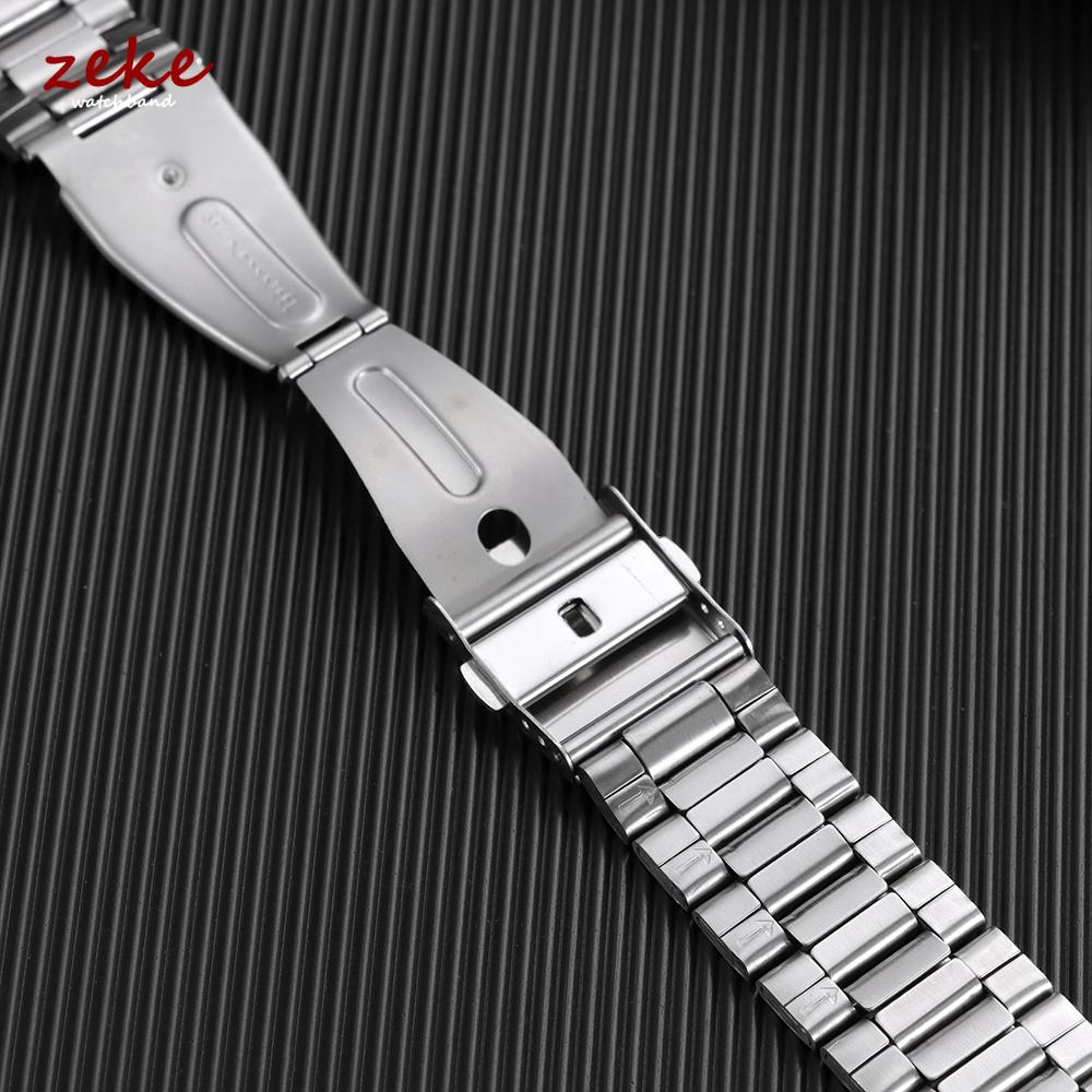 Stainless Steel Watch Band Universal Strap Folding Safety Buckle Bracelet Strap 12/14/16/18/20/22/24mm Watch Belt Accessories
