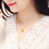 Gold-Plated Brass Big Ear Moon Rabbit Pendant Necklace - Perfect Gift for Girlfriend