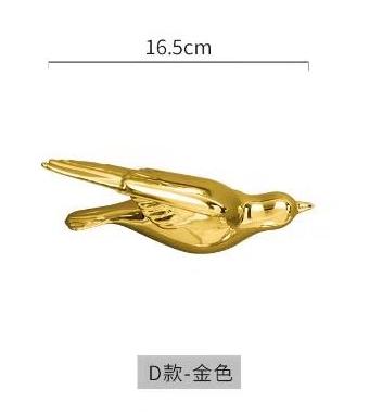 Golden Bird Wall Decoration Background Wall Simulation Bird Suspended Structure Pendant Hanging Decoration Home Decoration
