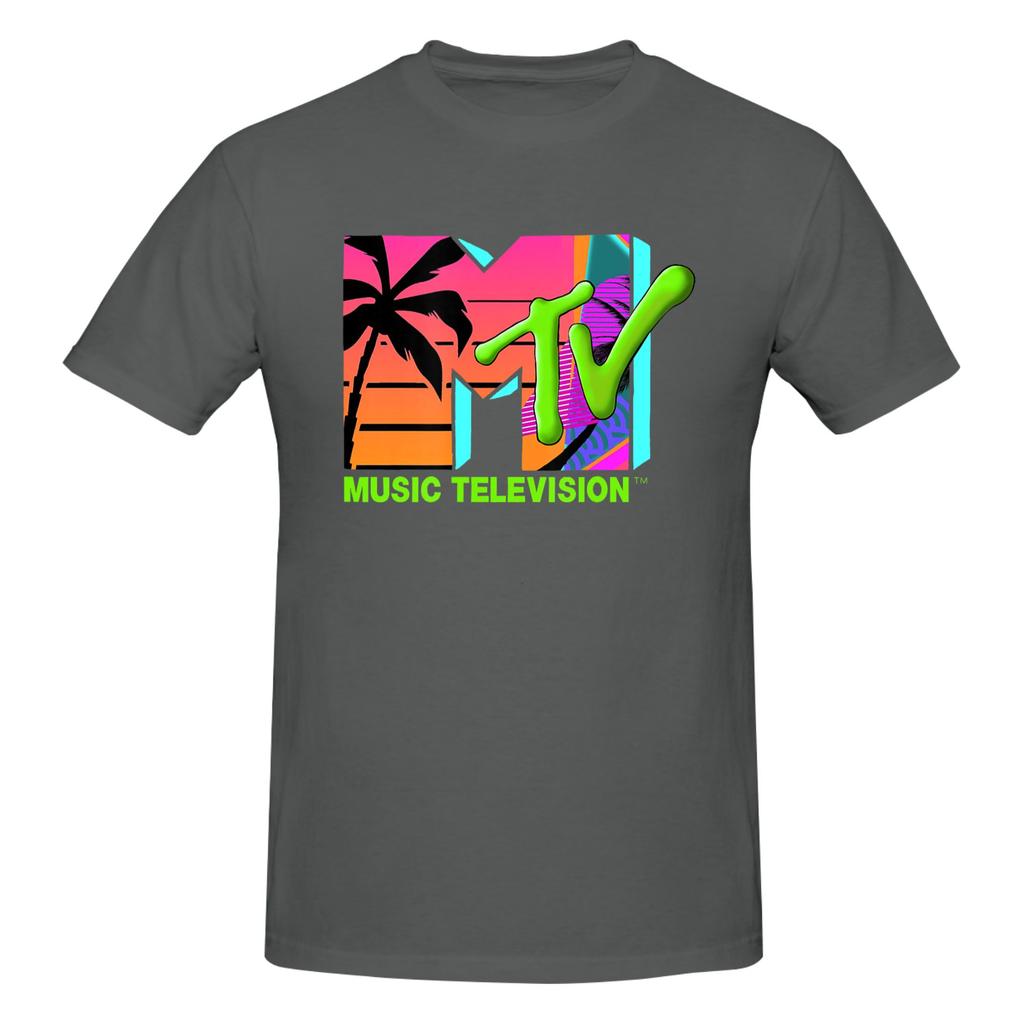 1 Piece Retro Mtv Logo Novelty Graphic 100 Cotton Tshirt Rretro Style Tees Tops For Unisex