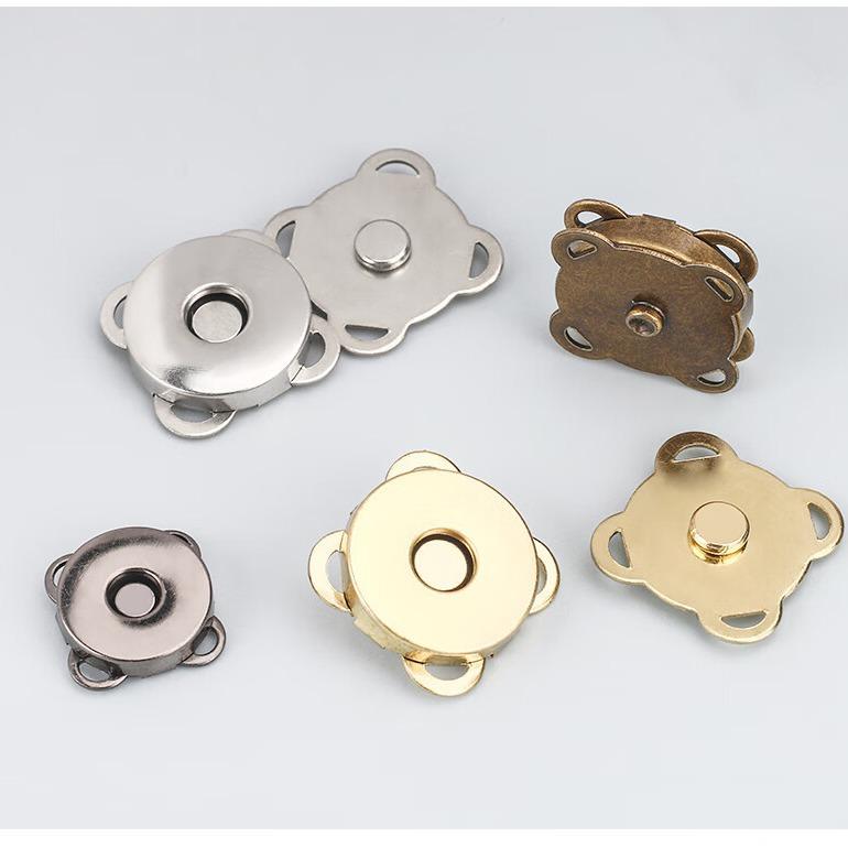 1/100Set Magnetic Snap Button Metal Invisible Sew on Button Lock Clasps Fasteners for Purse Bags Clothes Craft DIY Accessories