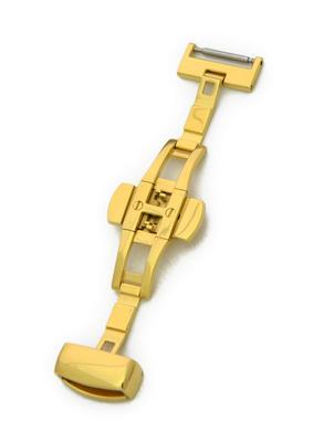 Cassis Watch Strap PBF Mirror Finish 14mm Gold with Replacement Tool CAYGM014 [CASSIS] D-Buckle D-BUCKLE