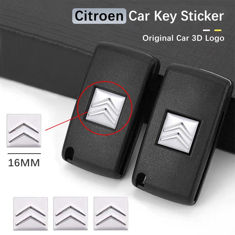 16mm Car Remote Key Stickers Badge Emblem Car Accessories For Citroen C4 C3 C2 C1 C5 C6 DS3 Berlingo Xsara Grand Picasso Jumper ama123