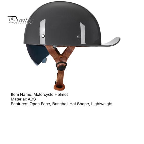 Vintage Motorradhelm Outdoor Radfahren Rollschuhlaufen Offenes Gesicht Baseballmütze Helm Leichter Herren Damen Fahrrad Roller Halbhelm