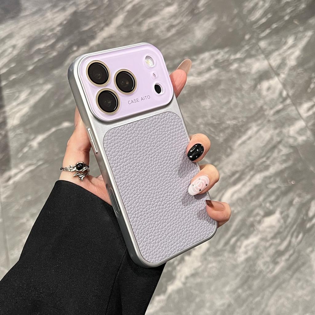 Applicable To Apple 11promax Mobile Phone Case Iphone11 Advanced Sense 11 Retro Lychee Leather Pattern 11 Anti-drop Case Female