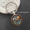 Fashion Alloy Keychain Pendant Round Metal Key Ring