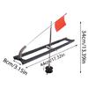 2Pcs Ice Fishing Tip Up Replacement Rail Style Foldable with Orange Flags Rail Tip Up Ice Fishing Accessories Easy to Use