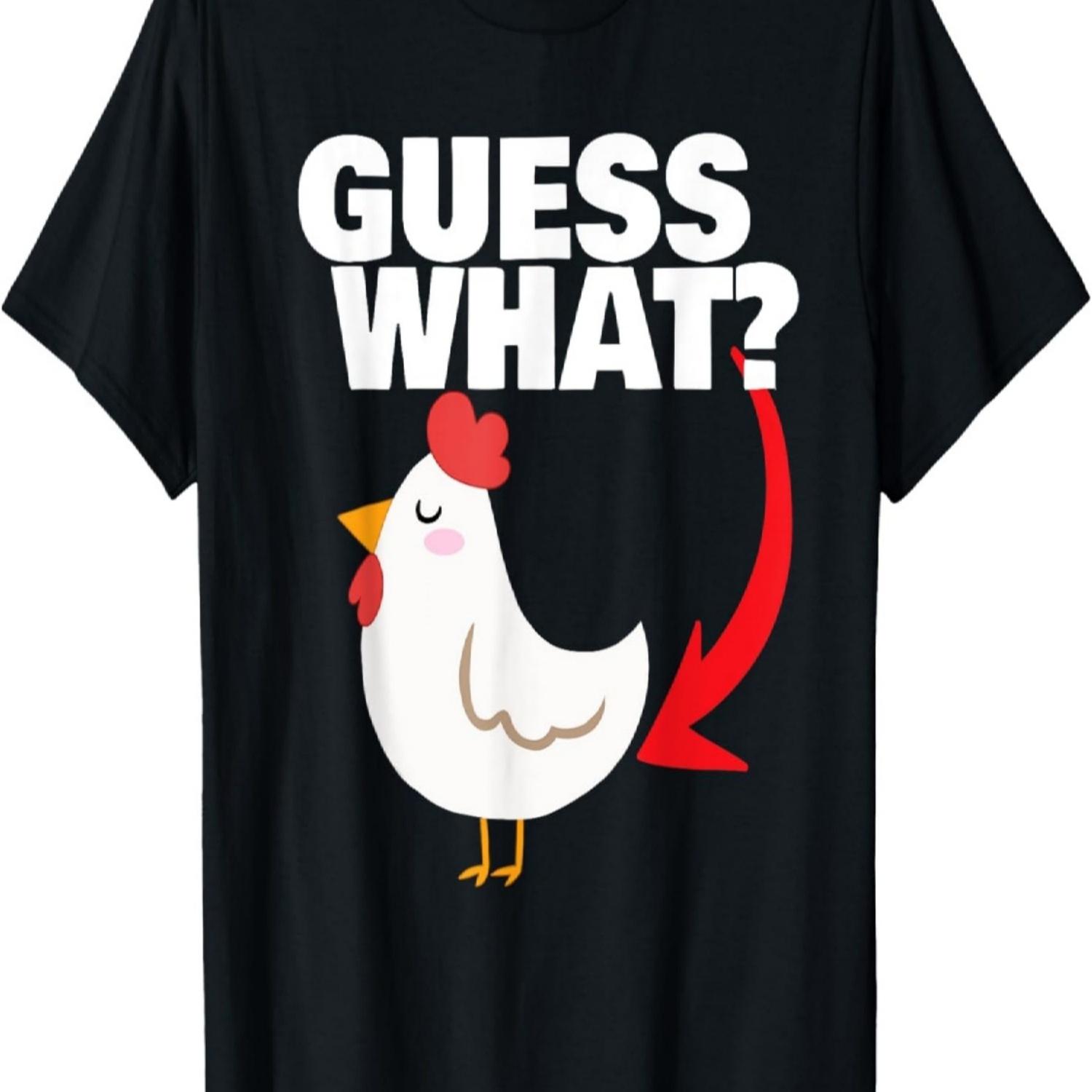

Guess What_ Chicken Butt T-Shirt by Miftees S чёрный
