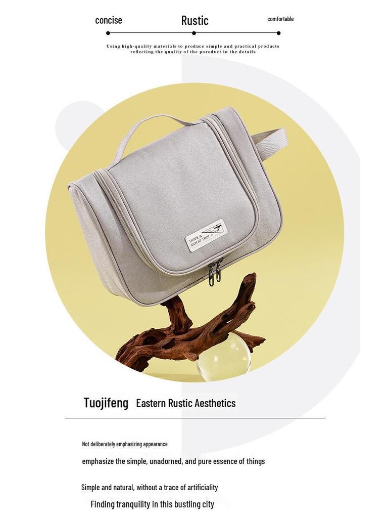 Wabi-Sabi Multifunctional Hanging Wash Bag - Large Capacity Travel Makeup Storage
