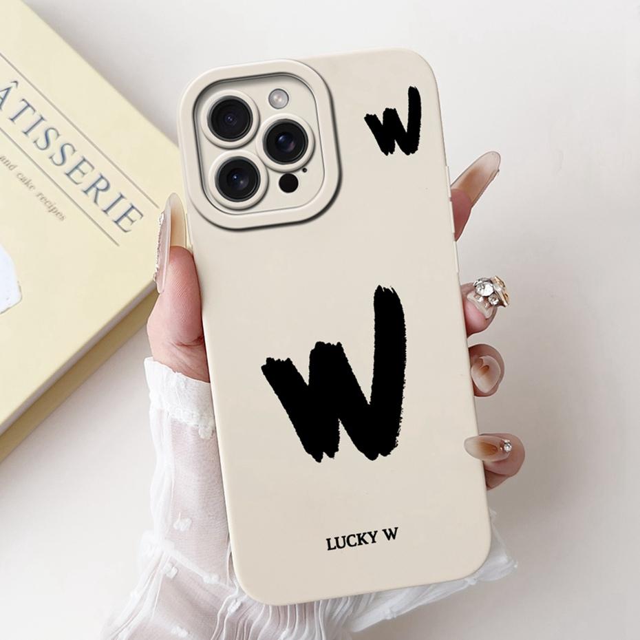 New Fashion Letter Phone Case For iPhone 15 Pro Max 15Pro Soft Silicone Shockproof Cases For iPhone15 15ProMax Covers Bumpers