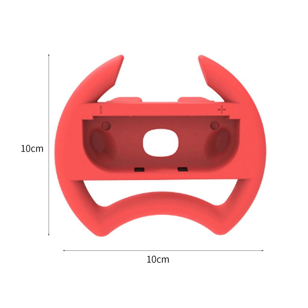 2Pcs Game Steering Wheels Comfortable Grip Plug Play Accurate Fit Realistic Gaming Experience Double Against Gamepad Steering Wheels for Switch OLED