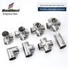 Stainless Steel Round Pipe Connector for Clothes Rack and Shelf Joint Tee