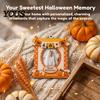 Seasonal Party Decor Mini Halloween Picture Frame, Small Cute Ghost Pumpkin Photo Frame Ornament, Wooden Hanging Ornament Decorative Postcard