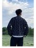 Men's Trendy Cashew Flower Denim Jacket: European & American Street Style, Plus Size, Korean Fashion, Workwear Top for Spring & Autumn.