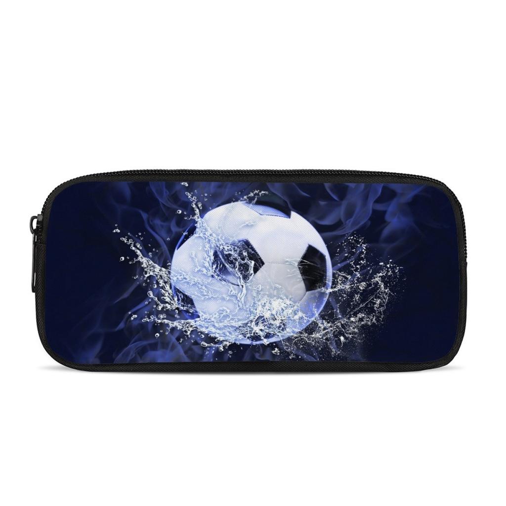 Formulation of World Cup football printed pencil bag with horizontal zipper and large-capacity stationery bag